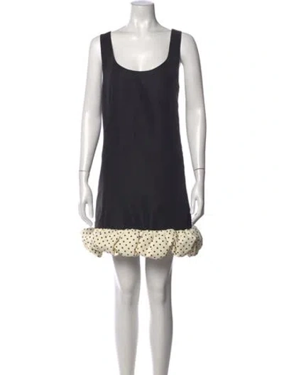 Pre-owned Rachel Antonoff Polka Dot Print Mini Dress In Black