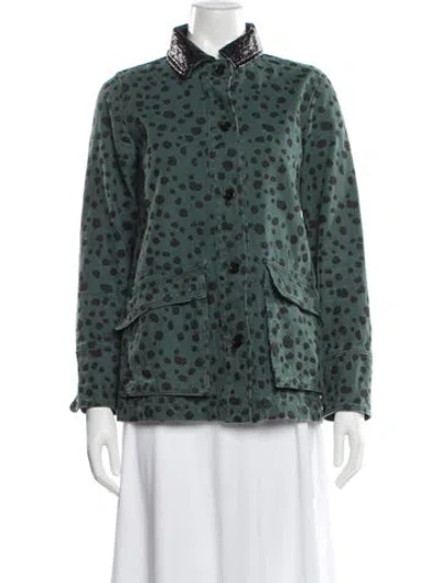 Pre-owned Rachel Antonoff Printed Jacket In Green