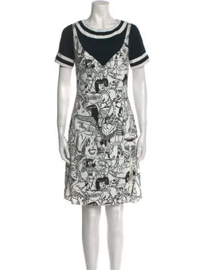 Pre-owned Rachel Antonoff Printed Knee-length Dress In Black