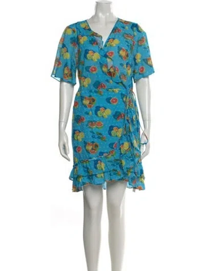 Pre-owned Rachel Antonoff Printed Knee-length Dress In Blue
