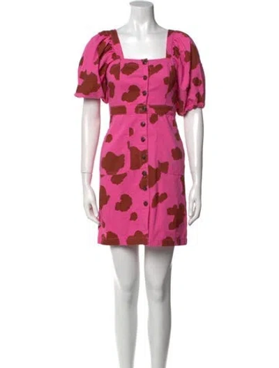 Pre-owned Rachel Antonoff Printed Mini Dress In Pink