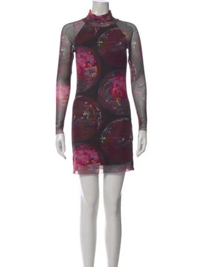Pre-owned Rachel Antonoff Printed Mini Dress In Pink