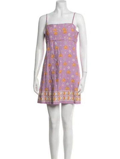 Pre-owned Rachel Antonoff Printed Mini Dress In Purple