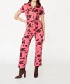 Rachel Antonoff Sal Cropped Leg Jumpsuit In Moo Pink In Pink