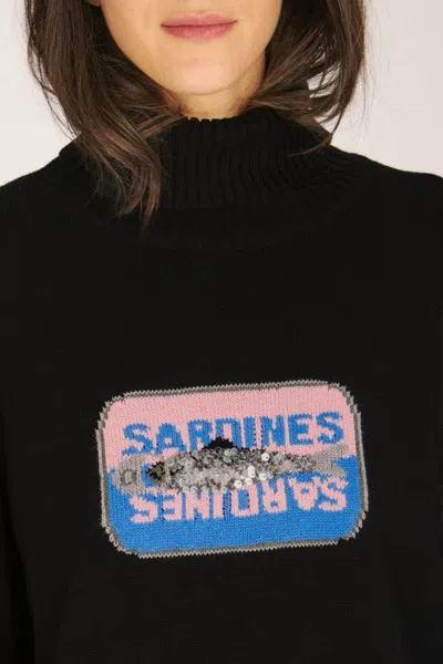 Rachel Antonoff Sardine Tin Turtleneck In Black
