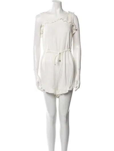 Pre-owned Rachel Antonoff Scoop Neck Romper In Neutral