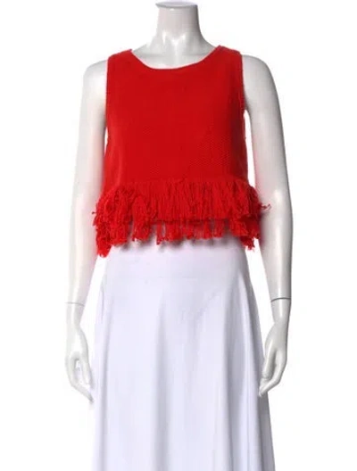 Pre-owned Rachel Antonoff Scoop Neck Sweater In Red