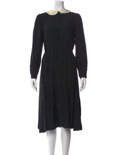 Pre-owned Rachel Antonoff Silk Knee-length Dress In Black