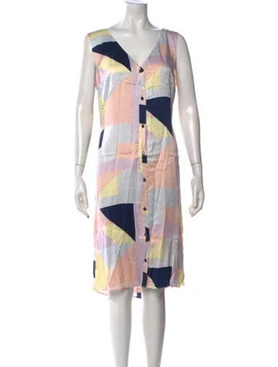 Pre-owned Rachel Antonoff Silk Midi Length Dress In Multi