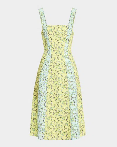 Rachel Antonoff Sloane Sleeveless Floral Midi Dress In Blueberries For Sal
