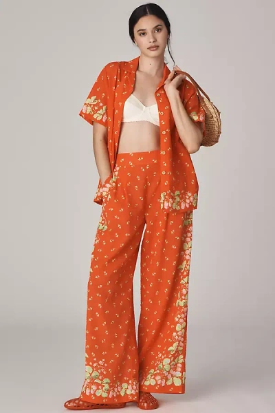 Rachel Antonoff Snyder High-rise Wide-leg Pants In Multicolor