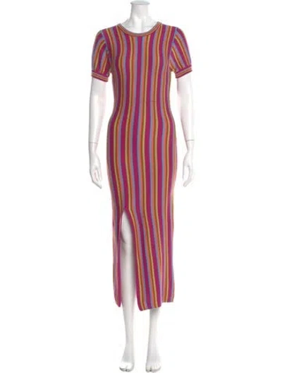 Pre-owned Rachel Antonoff Striped Long Dress In Pink