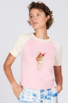 Rachel Antonoff Twist Cone Pullover In White