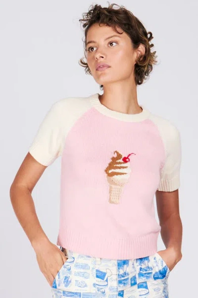 Rachel Antonoff Twist Cone Pullover In White