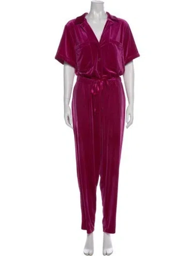 Pre-owned Rachel Antonoff V-neck Jumpsuit In Purple