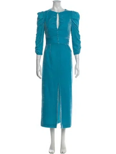 Pre-owned Rachel Antonoff V-neck Midi Length Dress W/ Tags In Blue