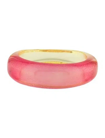 Pre-owned Rachel Comey Acrylic Beluga Bangle Bracelet, 8" In Multicolor