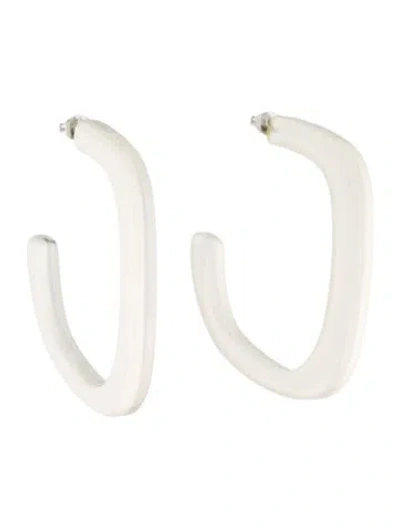 Pre-owned Rachel Comey Acrylic 'chilla' Hoop Earrings In Multicolor