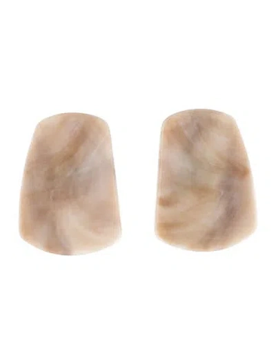 Pre-owned Rachel Comey Acrylic Earclip Earrings In Brown