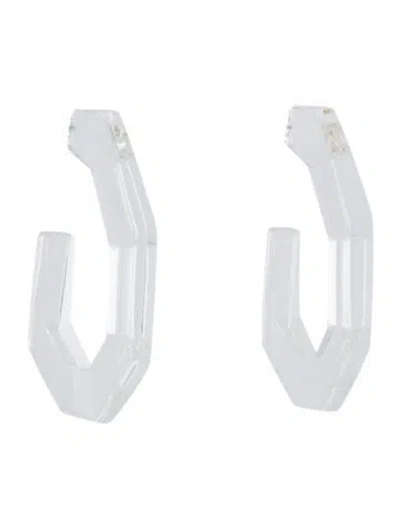 Pre-owned Rachel Comey Acrylic Factor Hoop Earrings In Multi