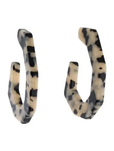 Pre-owned Rachel Comey Acrylic Factor Hoop Earrings In Multi