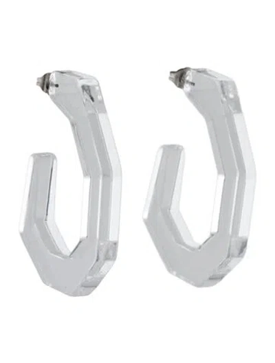 Pre-owned Rachel Comey Acrylic Factor Hoop Earrings In Multicolor