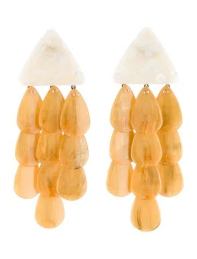 Pre-owned Rachel Comey Acrylic Luma Chandelier Earrings In Multi