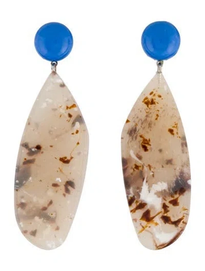 Pre-owned Rachel Comey Acrylic Splitleap Drop Earrings In Multi