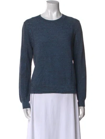 Pre-owned Rachel Comey Alpaca Crew Neck Sweater In Blue