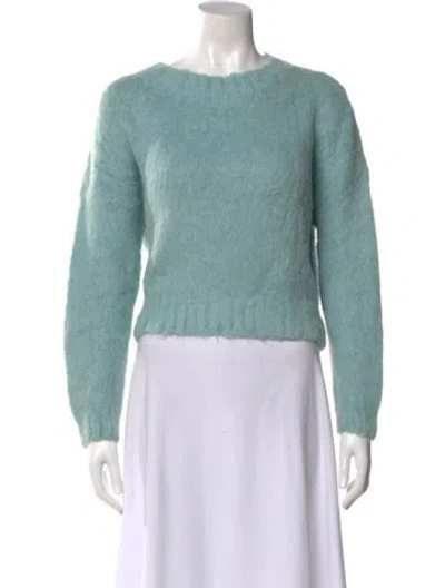 Pre-owned Rachel Comey Alpaca Crew Neck Sweater In Blue
