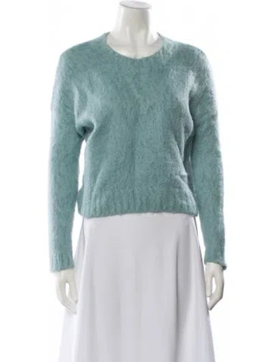 Pre-owned Rachel Comey Alpaca Crew Neck Sweater In Blue