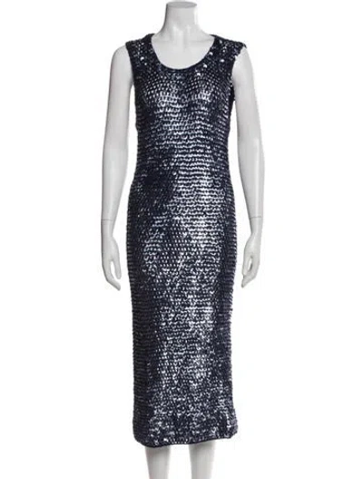 Pre-owned Rachel Comey Alpaca Knee-length Dress In Blue