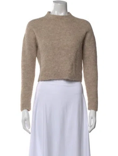 Pre-owned Rachel Comey Alpaca Mock Neck Sweater In Neutral