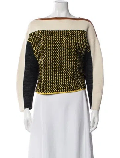 Pre-owned Rachel Comey Alpaca Patterned Sweater In Black