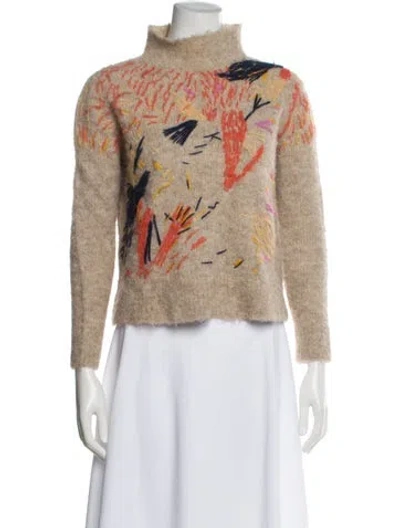 Pre-owned Rachel Comey Alpaca Printed Sweater In Brown
