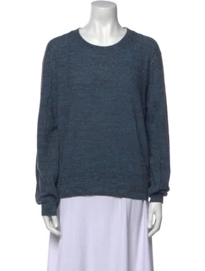 Pre-owned Rachel Comey Alpaca Scoop Neck Sweater In Blue