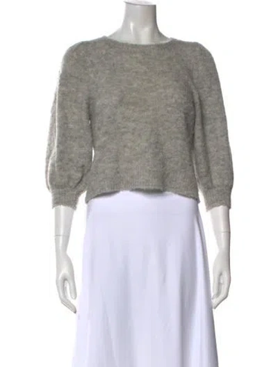 Pre-owned Rachel Comey Alpaca Scoop Neck Sweater In Gray