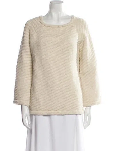 Pre-owned Rachel Comey Alpaca Scoop Neck Sweater In Neutral