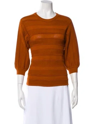 Pre-owned Rachel Comey Alpaca Striped Sweater In Brown