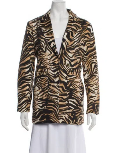 Pre-owned Rachel Comey Animal Print Blazer In Multicolor