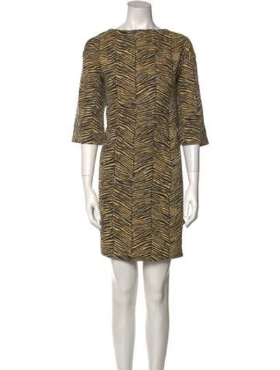 Pre-owned Rachel Comey Animal Print Mini Dress In Neutral
