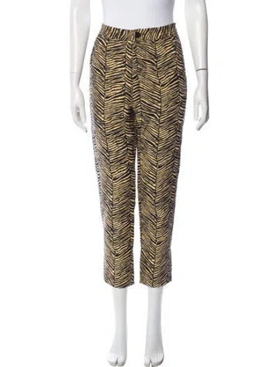 Pre-owned Rachel Comey Animal Print Straight Leg Pants In Neutral