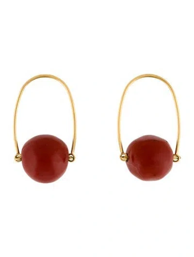 Pre-owned Rachel Comey Arabica Drop Hoop Earrings In Multi
