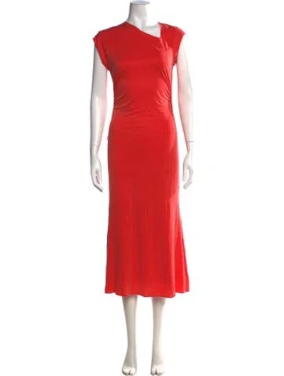 Pre-owned Rachel Comey Asymmetrical Midi Length Dress In Orange