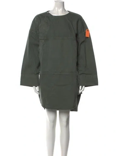 Pre-owned Rachel Comey Asymmetrical Mini Dress W/ Tags In Green