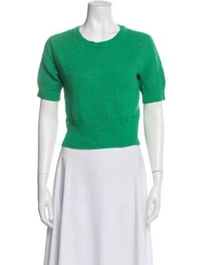 Pre-owned Rachel Comey Baby Alpaca Crew Neck Sweater In Green
