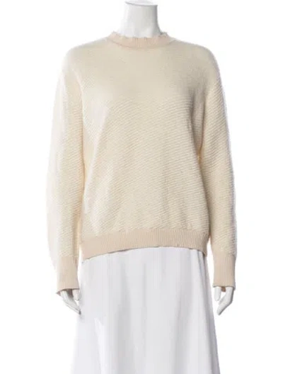 Pre-owned Rachel Comey Baby Alpaca Crew Neck Sweater In Neutral