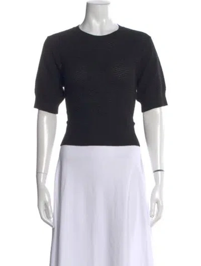 Pre-owned Rachel Comey Baby Alpaca Crew Neck Top In Black