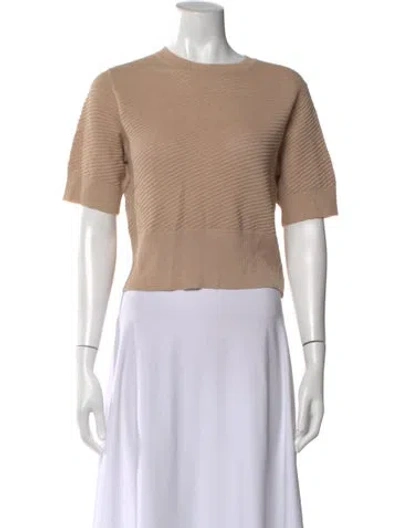 Pre-owned Rachel Comey Baby Alpaca Crew Neck Top In Neutral