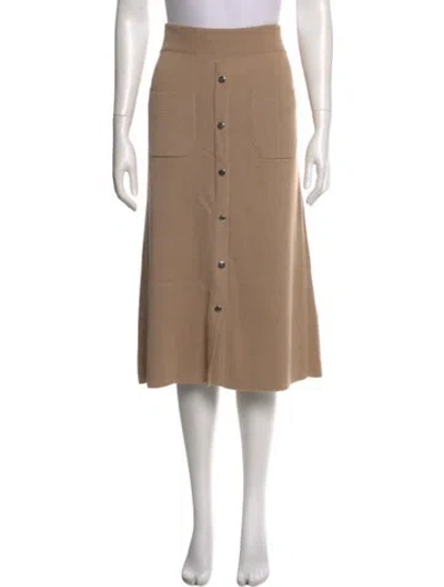 Pre-owned Rachel Comey Baby Alpaca Midi Length Skirt In Neutral